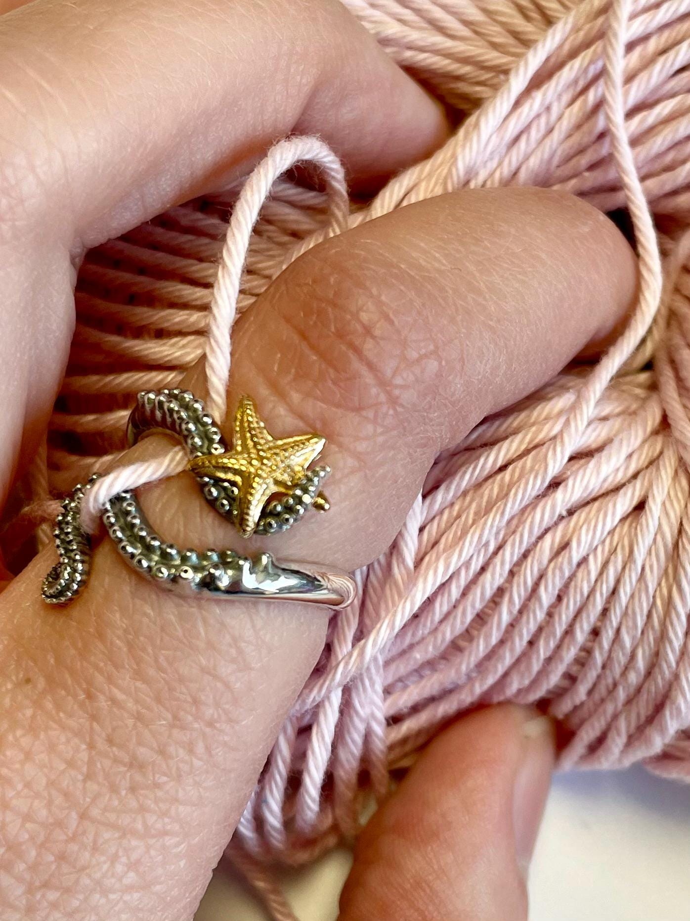 Octopus & Starfish Crochet Ring