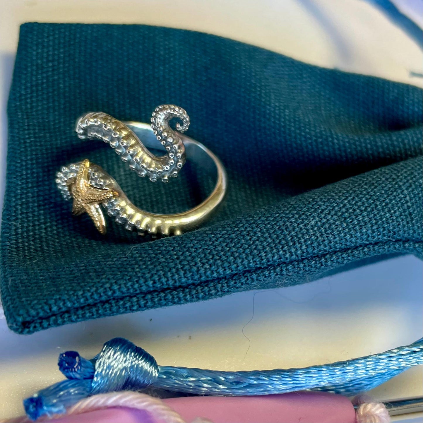 Octopus & Starfish Crochet Ring