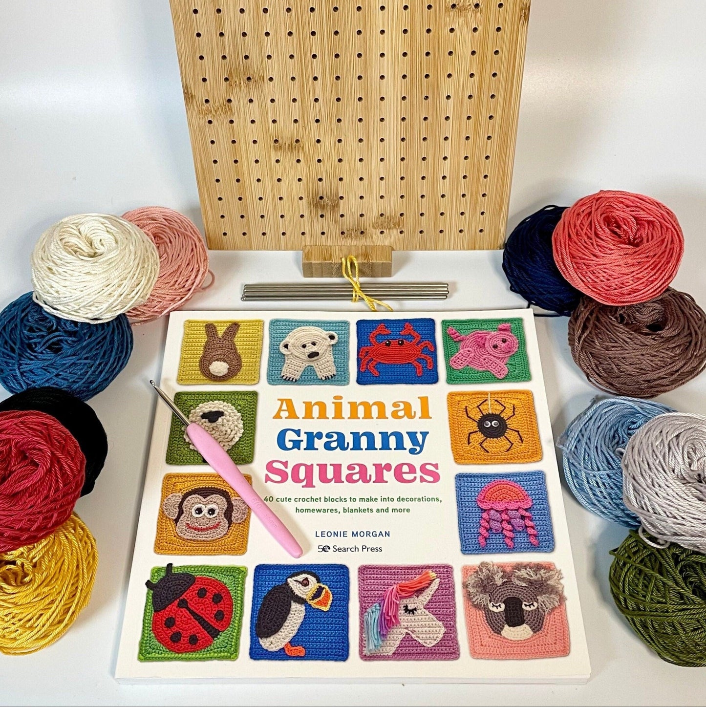 Crochet Granny Squares Animal Kit.