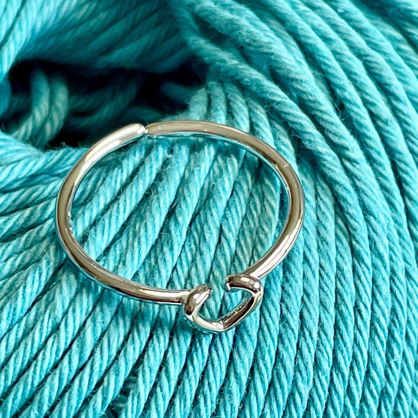 Heart Micro Crochet Ring.