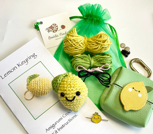 Lemon Crochet Keyring Kit