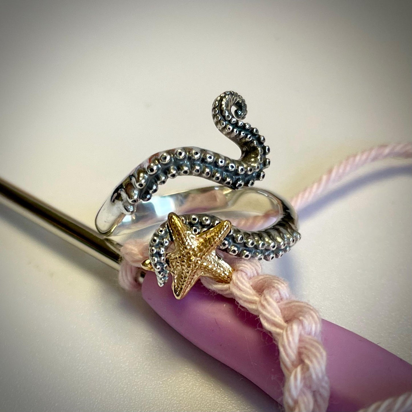 Octopus & Starfish Crochet Ring