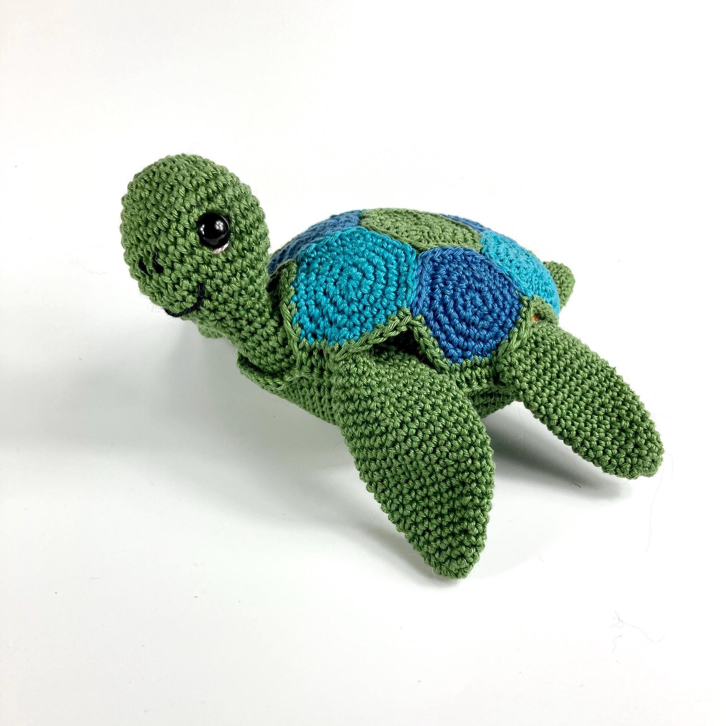 Green Sea Turtle Complete Crochet Kit. Make this adorable guy with his surprising shorts! Full instructions and luxury British Yarns.