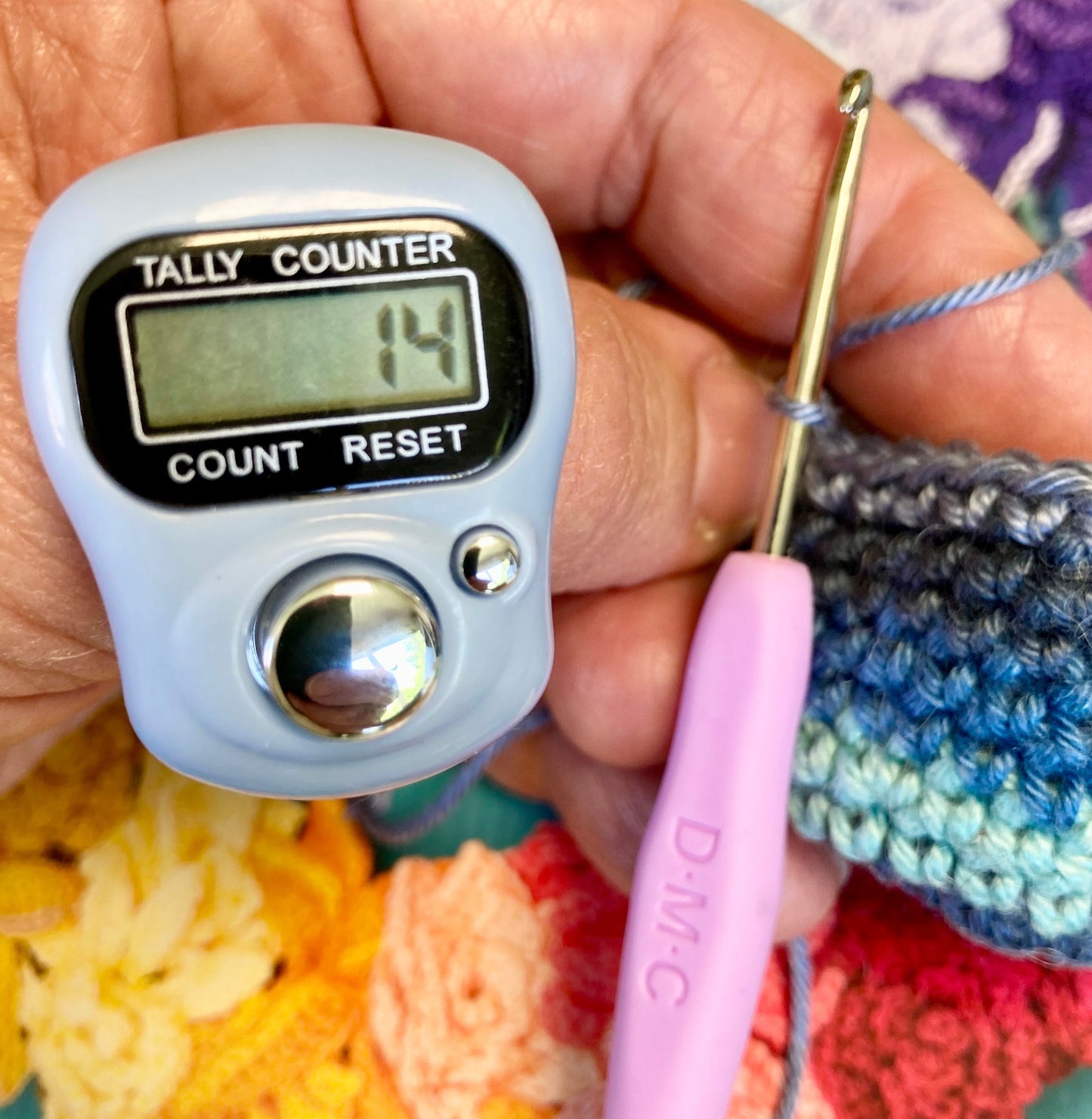 Crochet Digital Row Counter. Finger/Thumb Amigurumi Row Counter. Available in 8 Gorgeous Colours.
