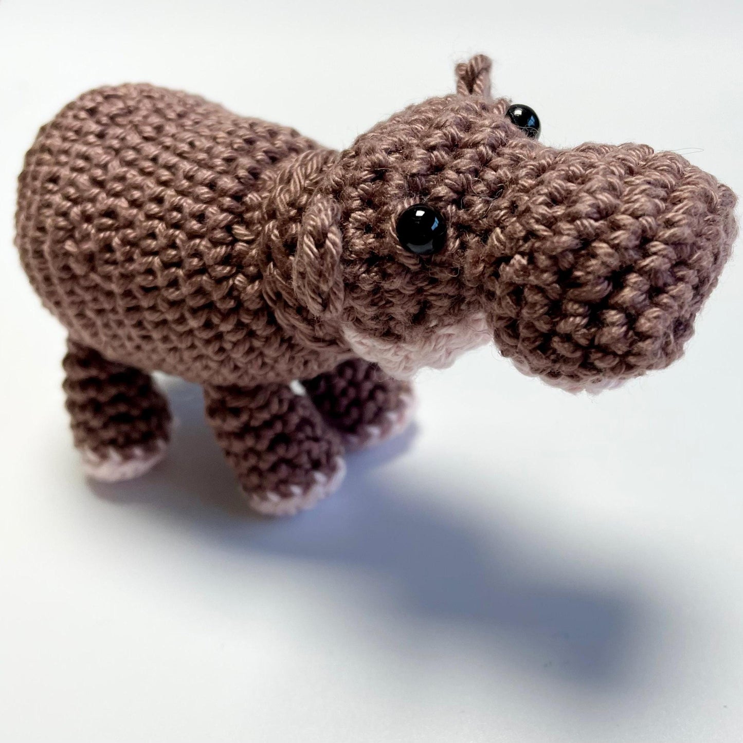 Moo Deng Baby Pigmy Hippo Amigurumi Crochet Kit. Detailed step by step Instructions with photo aids with luxury British yarns & Accessories