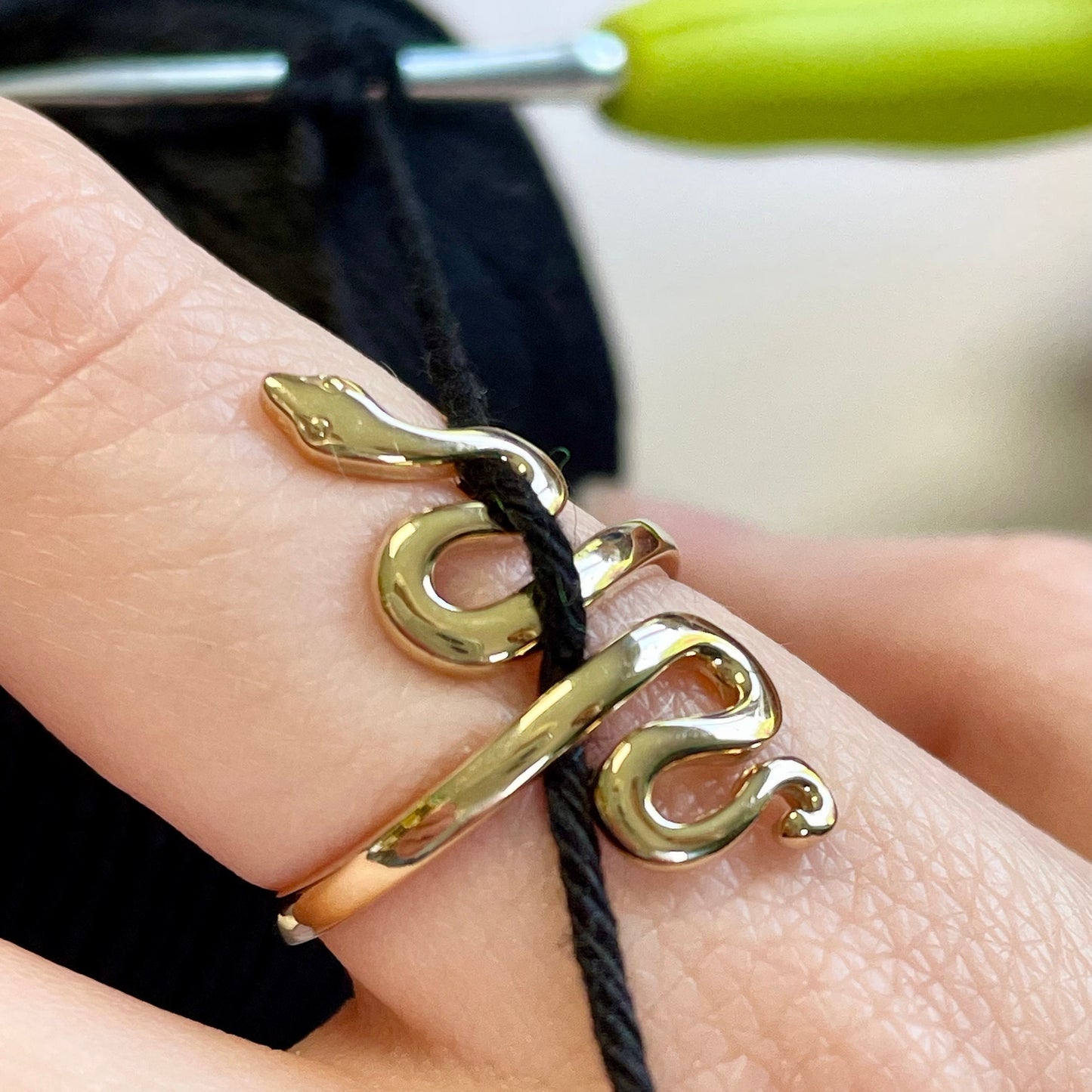 Serpent Crochet Ring.