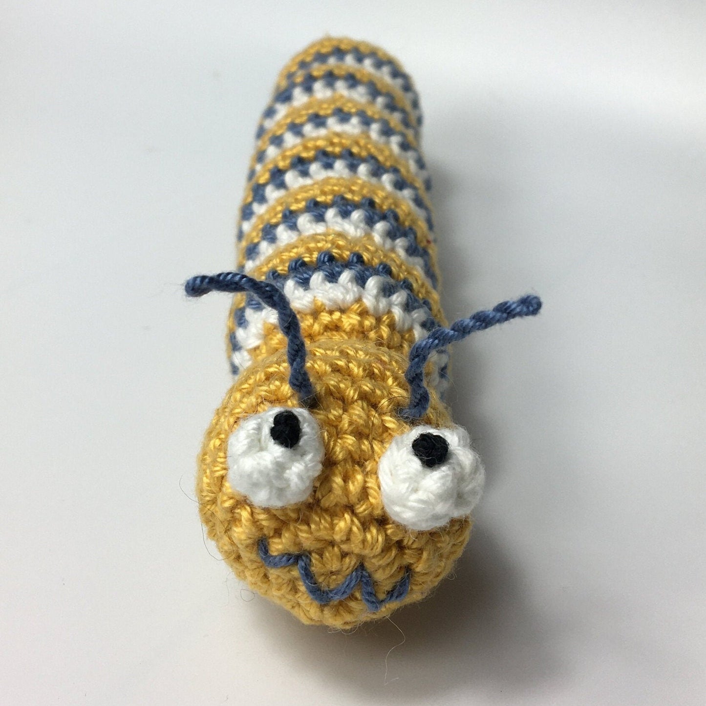 Cat Toy Crochet Kit. Everything you need to make your cat a 'Caterpillar Claude' Catnip Toy in luxury Cotton Yarn!