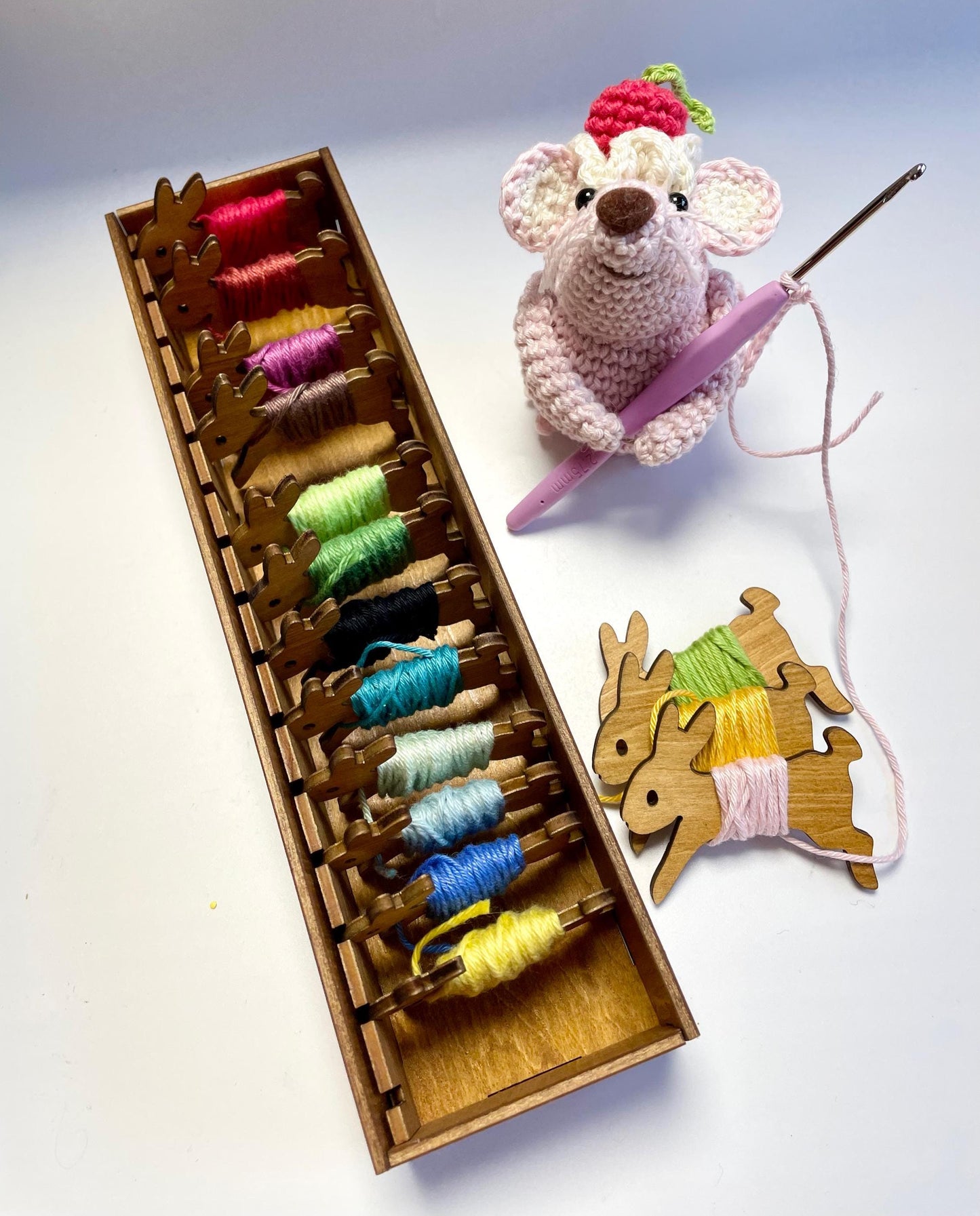 Bunny Yarn Ends Holder.