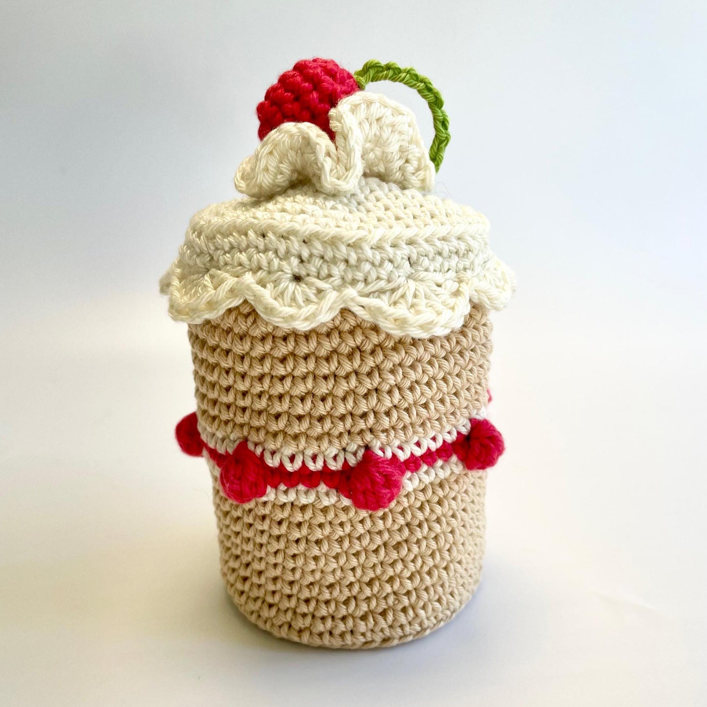 Dotty, the Cherry Mouse! Complete Amigurumi Crochet Kit for beginners up. Featuring luxury British yarns.