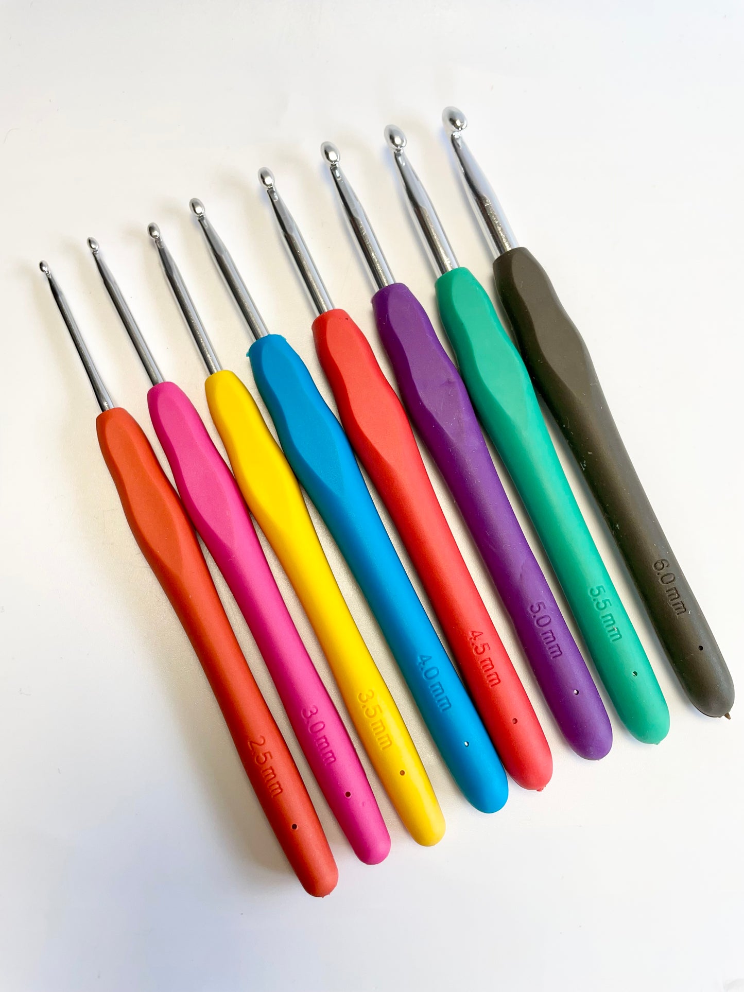 Crochet Case, Hooks & Accessories Set. A Telescopic Case, a Set of 8 Crochet Hooks plus a choice of Handmade, Themed Stitch Markers.