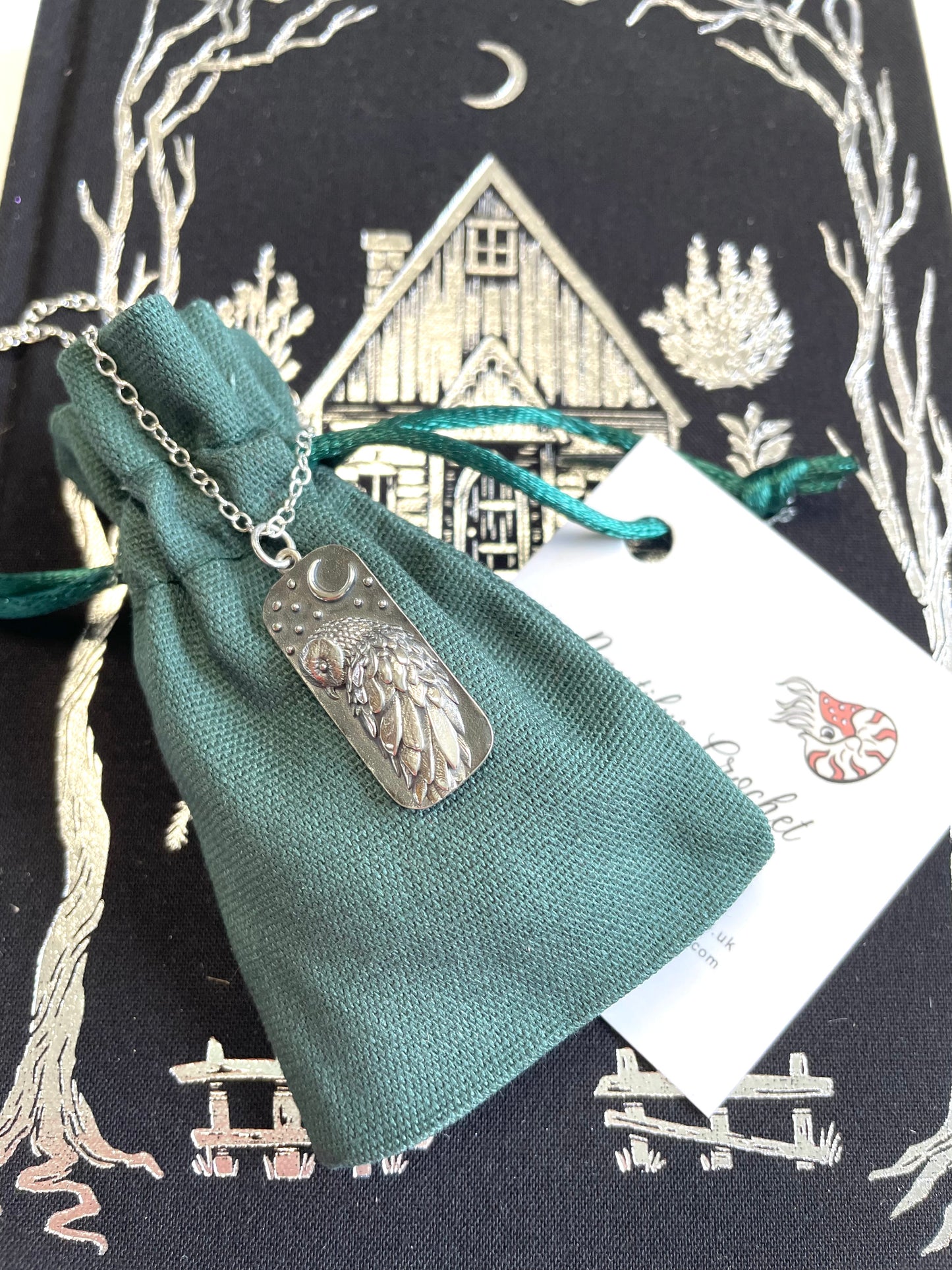 Owl and Moon Necklace