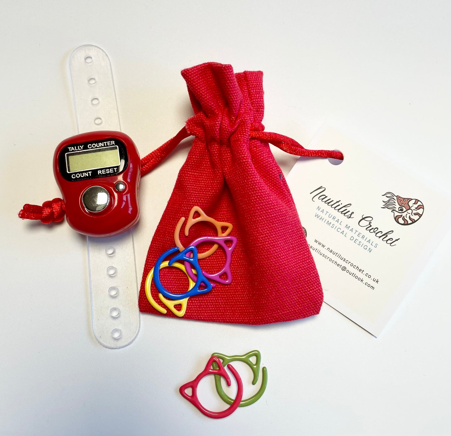 Cat Stitch Markers & Stitch Counter Set.