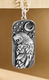 Owl and Moon Necklace