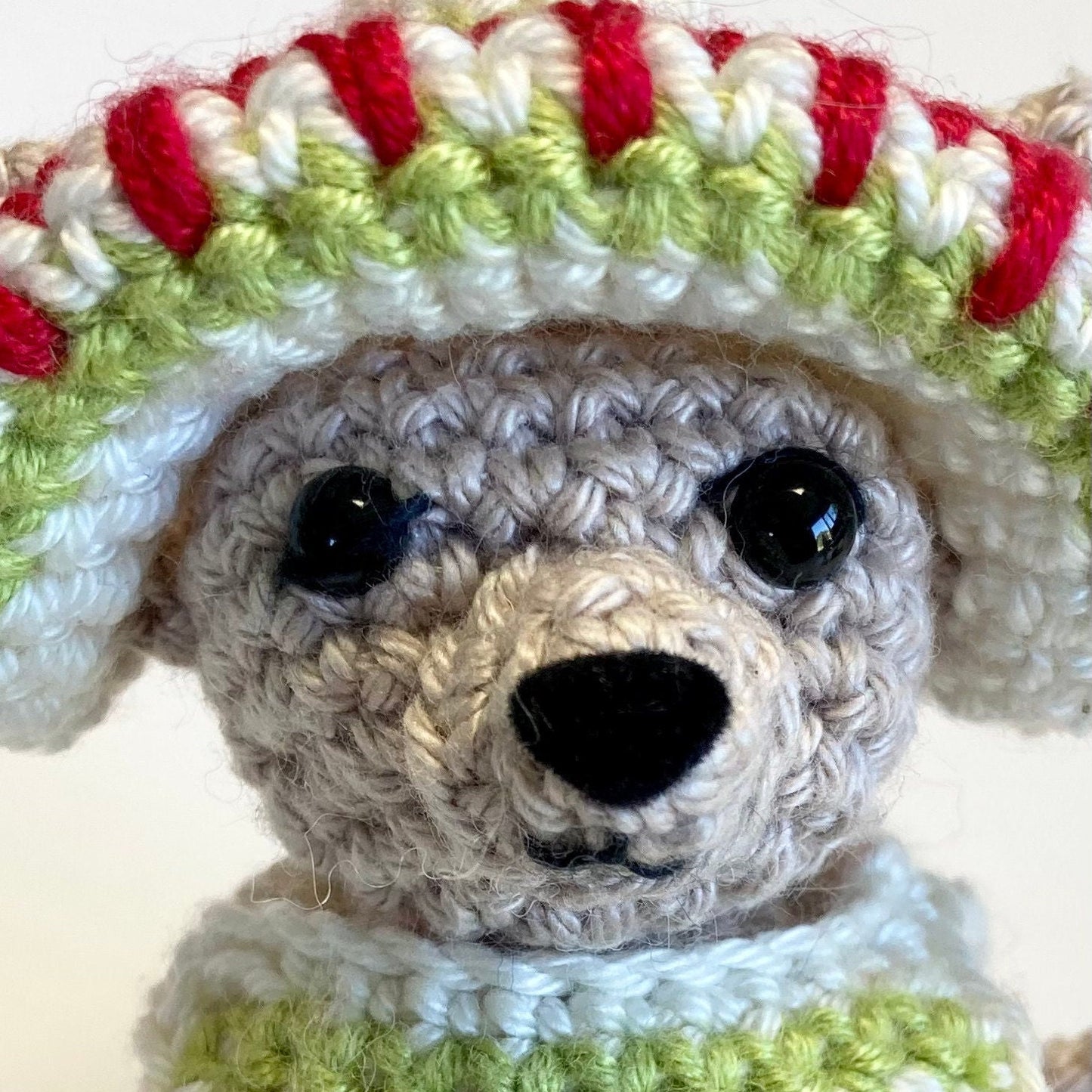 Miguel the Chihuahua Amigurumi Kit. Complete Kit with Luxury Cotton Yarns, Silver- plated Cactus Stitch-marker & accessories.