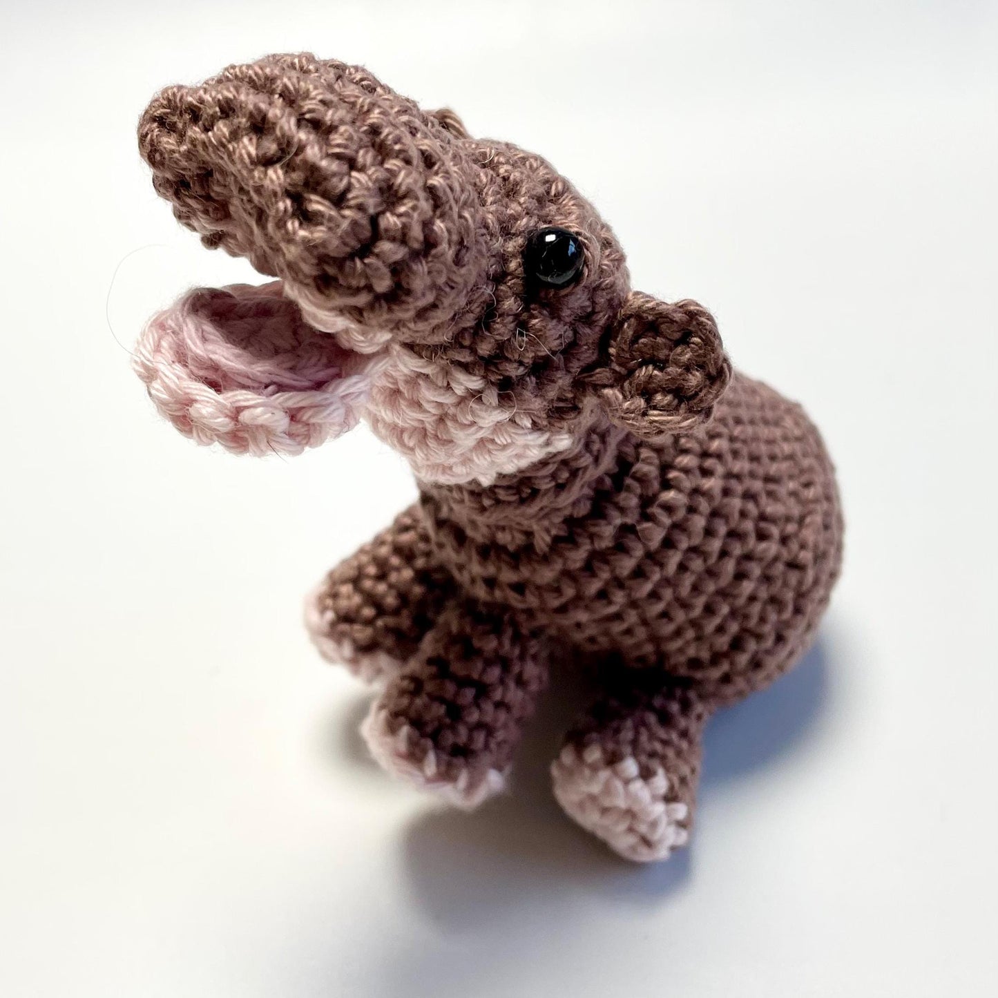 Moo Deng Baby Pigmy Hippo Amigurumi Crochet Kit. Detailed step by step Instructions with photo aids with luxury British yarns & Accessories