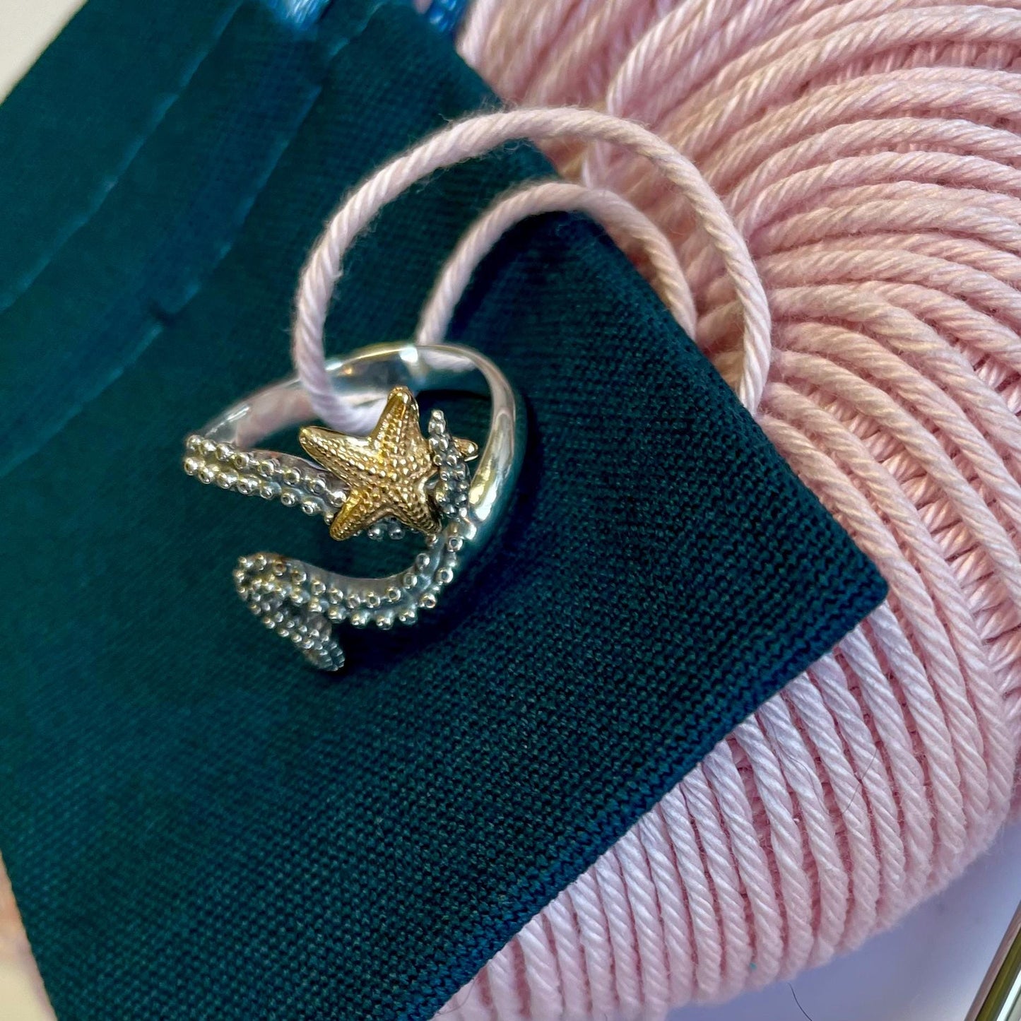 Octopus & Starfish Crochet Ring