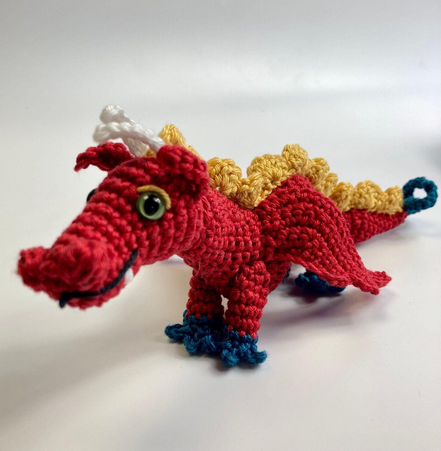 Huw the Welsh Dragon Crochet Kit. Featuring gorgeous UK yarns.