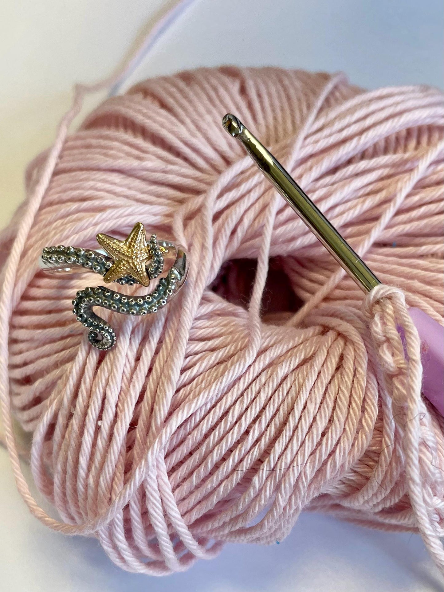 Octopus & Starfish Crochet Ring
