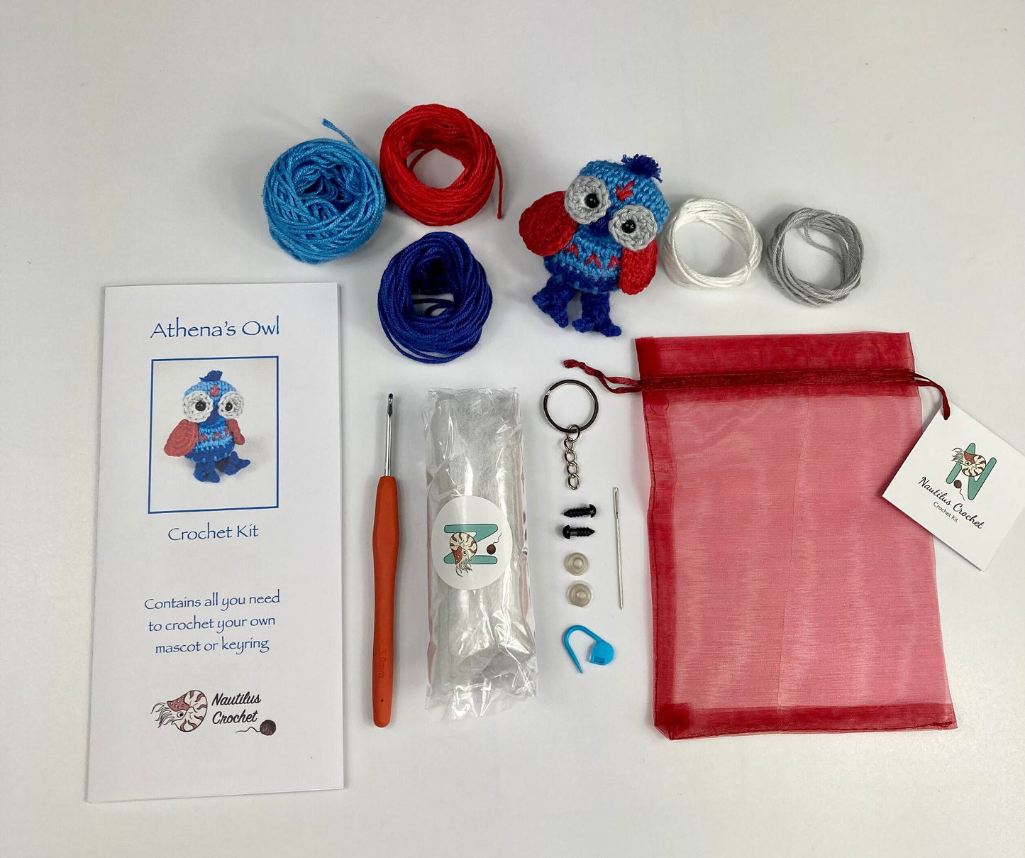Athena's Owl Amigurumi Kit. Designed for The British Museum.