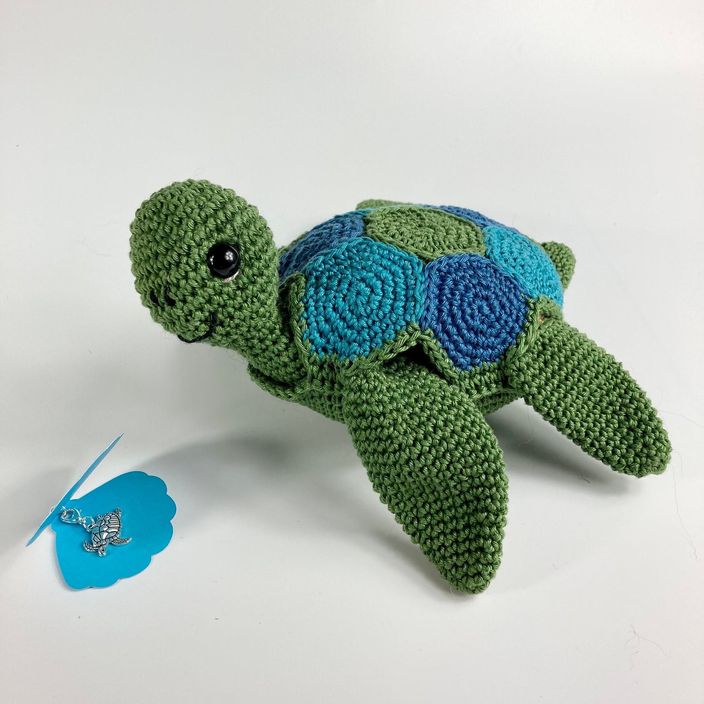 Green Sea Turtle Complete Crochet Kit. Make this adorable guy with his surprising shorts! Full instructions and luxury British Yarns.