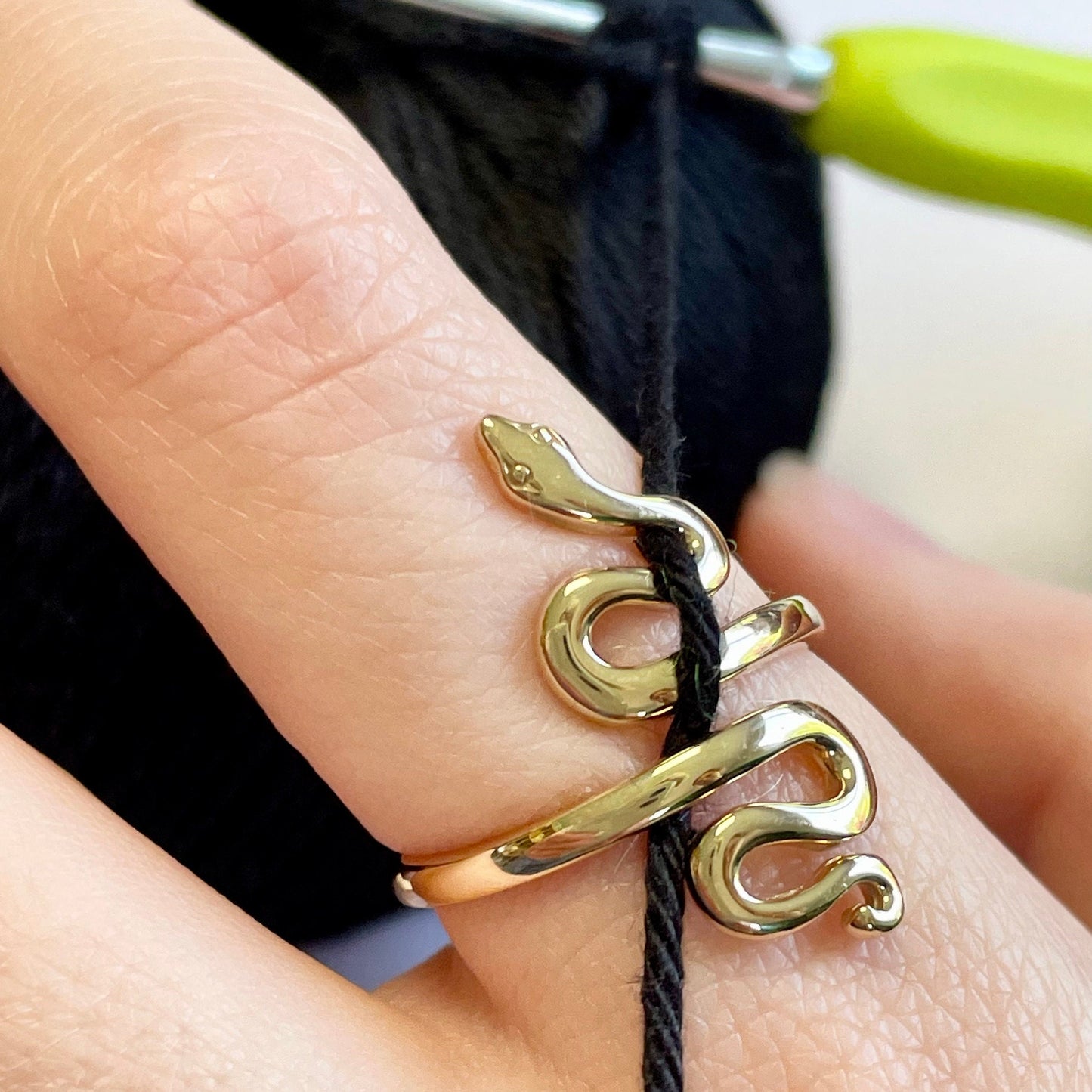 Serpent Crochet Ring.