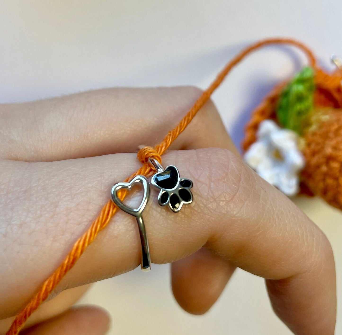 Dog Paw Crochet Ring