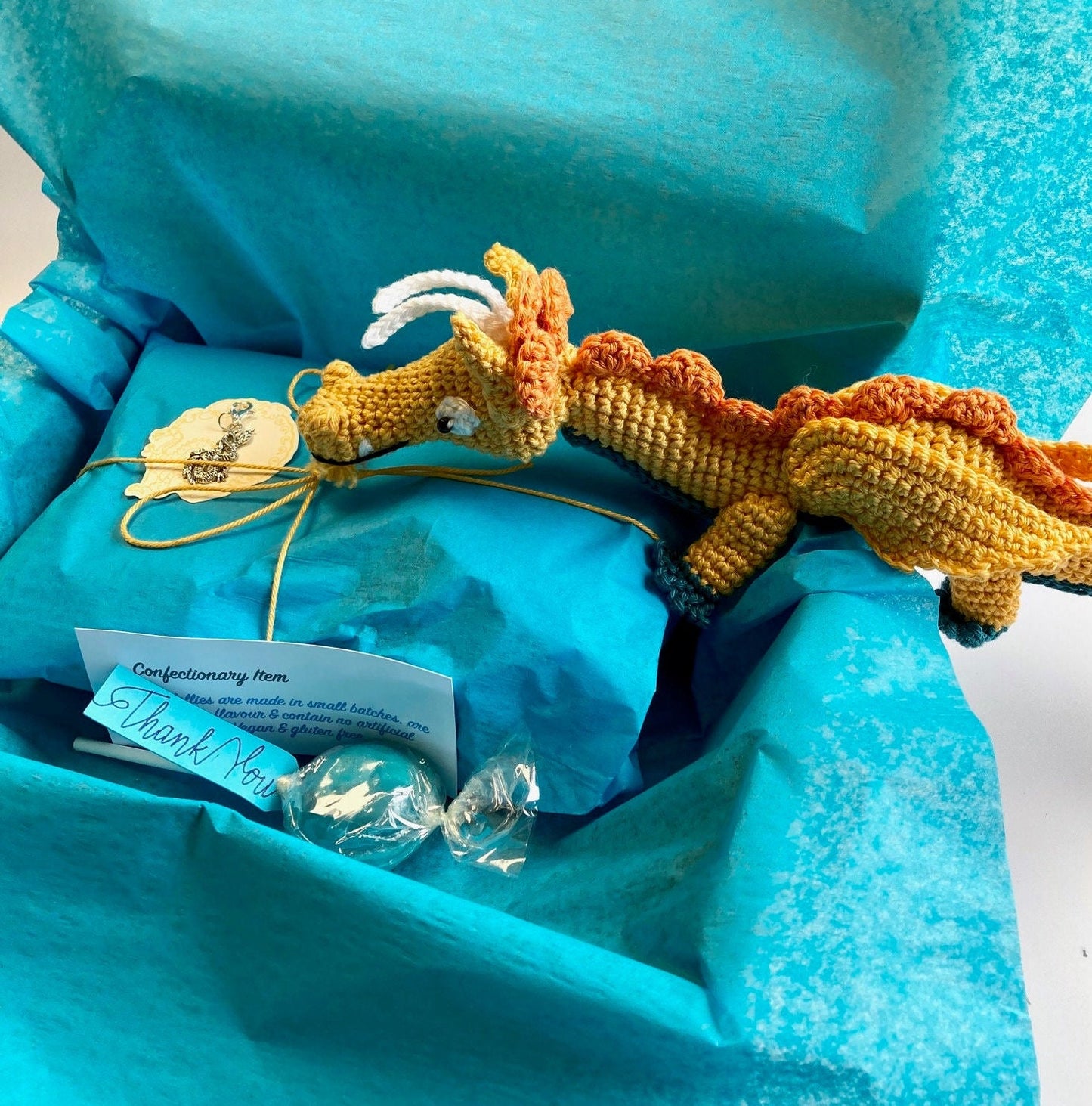 Chinese Dragon Crochet Kit. Includes Luxury British Yarns & a Dragon Stitch Marker.