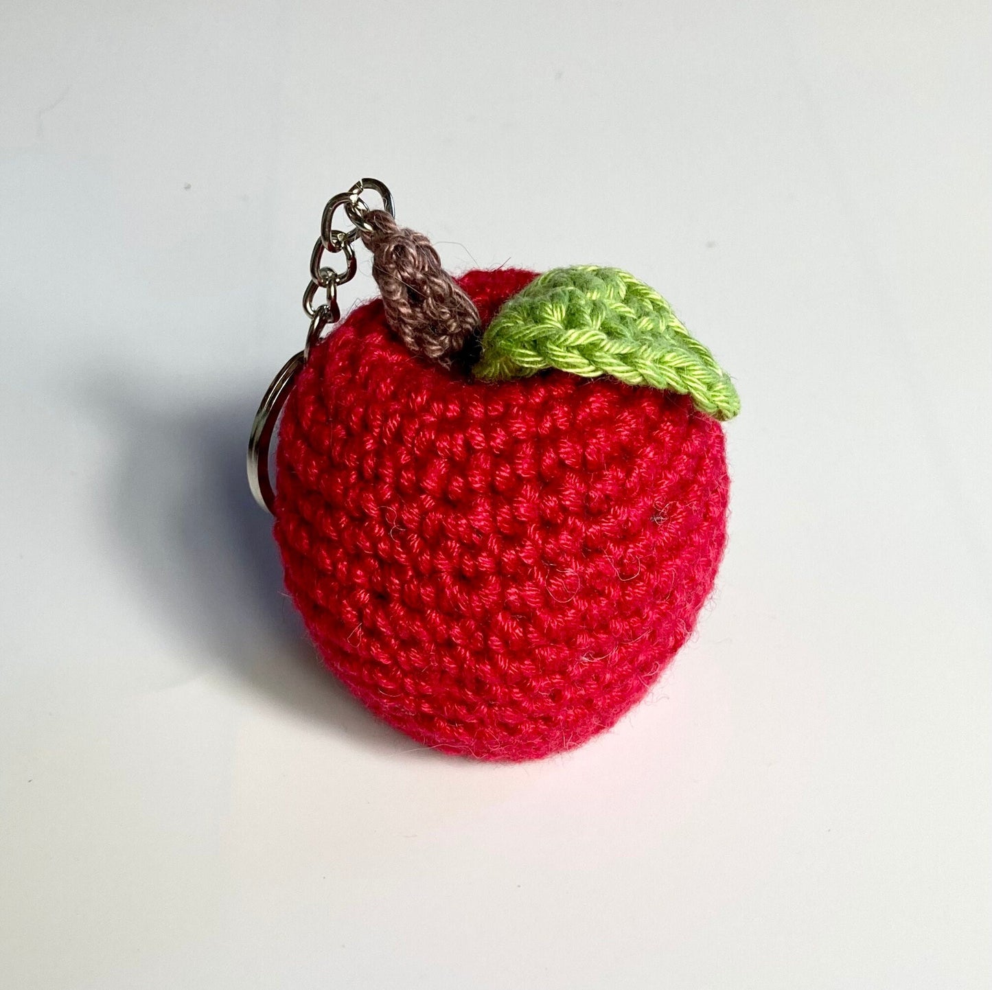 Apple Keyring Crochet Kit. Crochet Apples. Fun, Simple Crochet Kits with Luxury Yarns, Cute Silver Apple Stitch Marker & accessories.