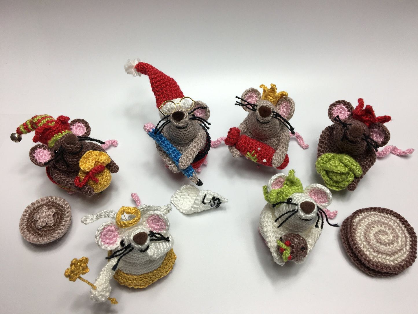 Christmas Mouse Crochet Kit - Rolo & Sprouts!  Complete Amigurumi Crochet Kit with luxury natural yarns.