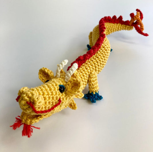 Welcome Year of The Dragon! Chinese Dragon Crochet Kit designed for The British Museum Exhibition. With Luxury British Yarns.