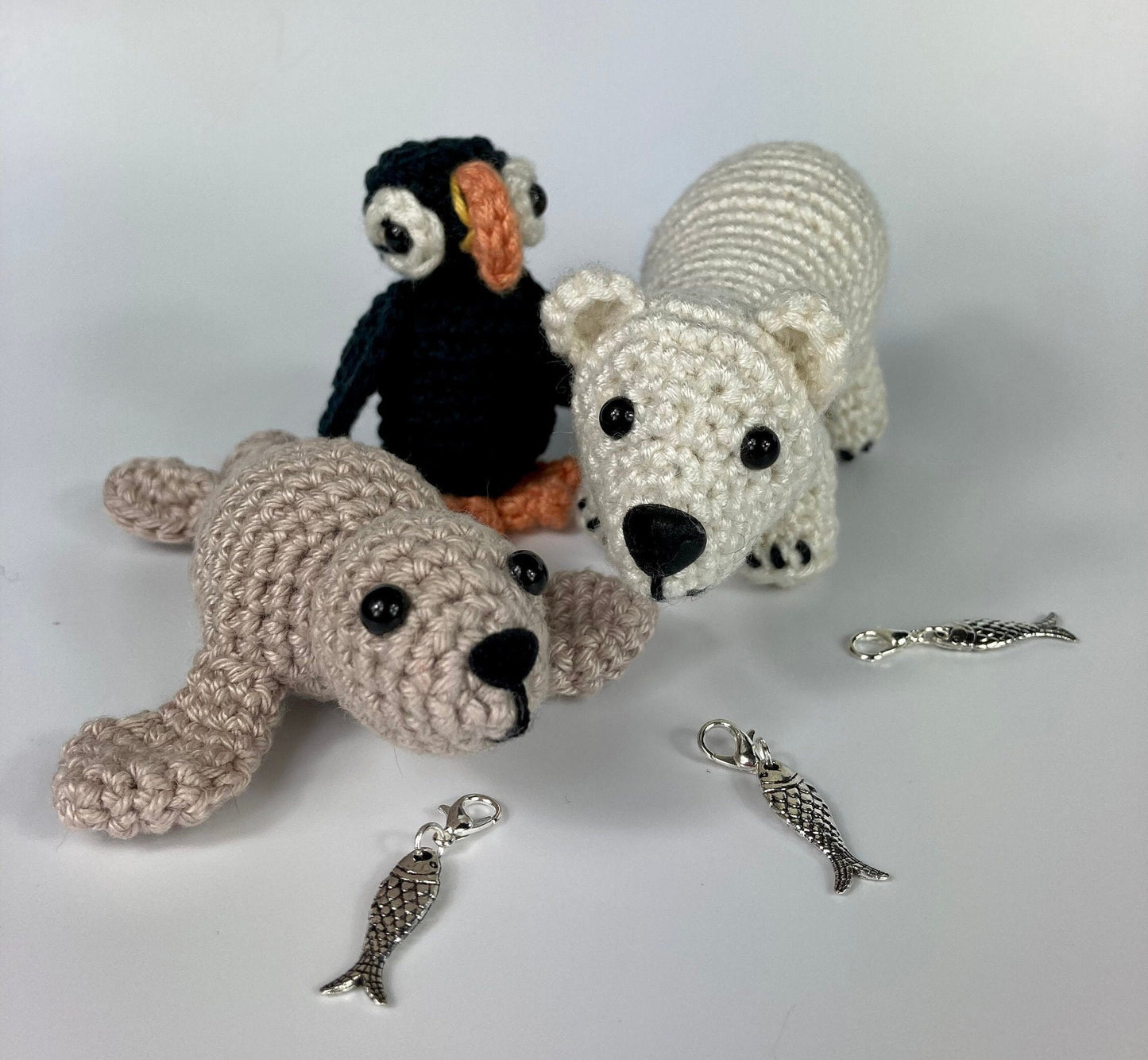 Artic Puffin Kit. A Complete Crochet Kit with Luxury Cotton & Bamboo Yarns.