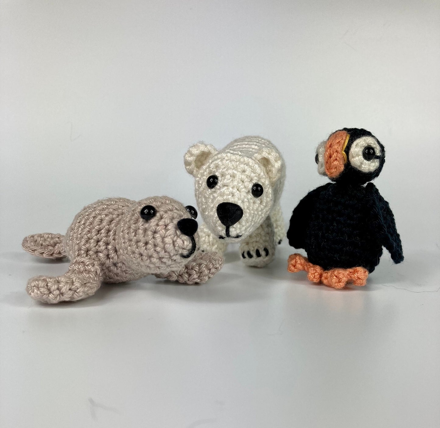 Artic Puffin Kit. A Complete Crochet Kit with Luxury Cotton & Bamboo Yarns.