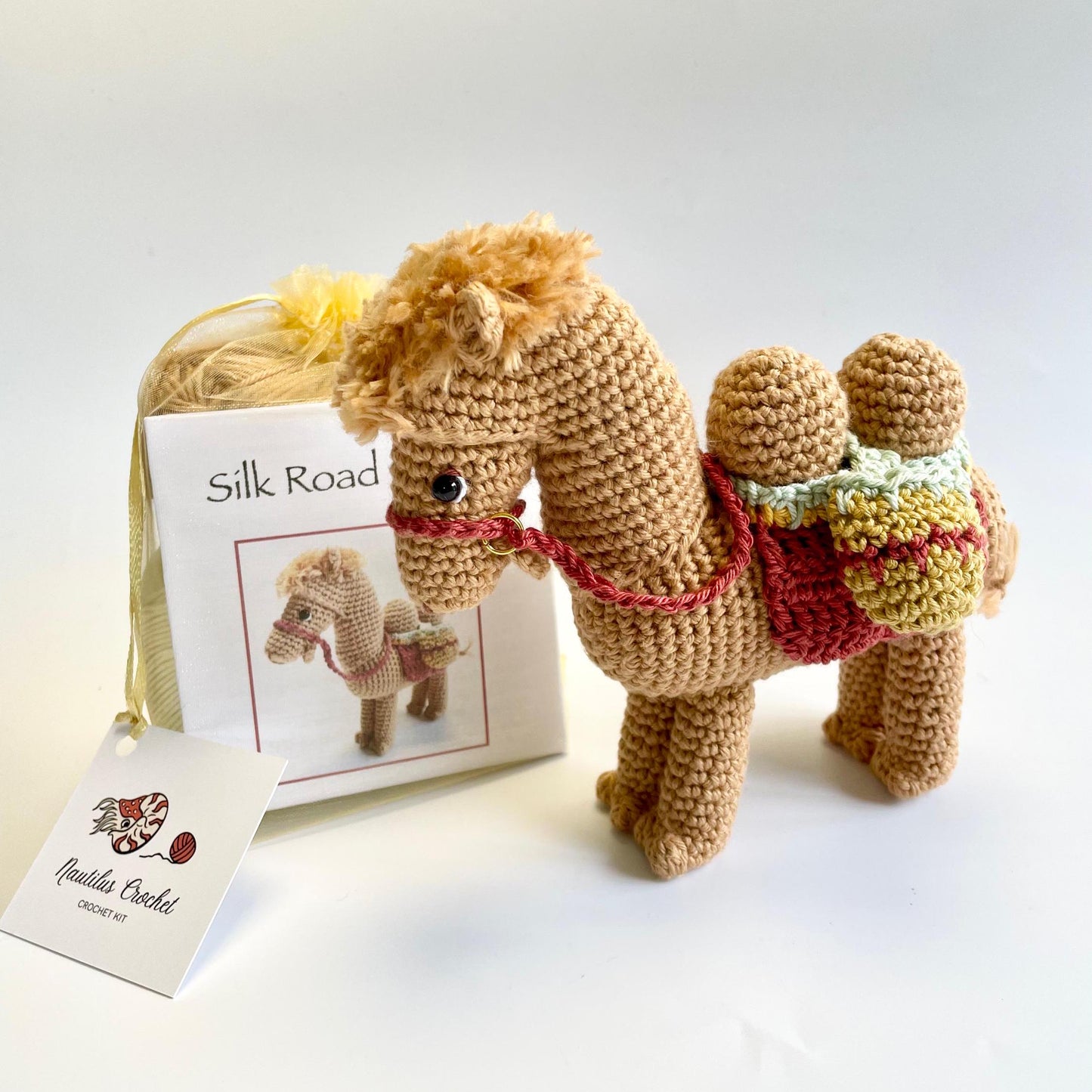 The Silk Road Camel Amigurumi Crochet Kit. Commissioned by The British Museum. With luxury yarns, full instructions & accessories.