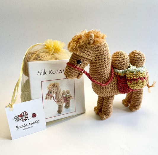 The Silk Road Camel Amigurumi Crochet Kit. Commissioned by The British Museum. With luxury yarns, full instructions & accessories.