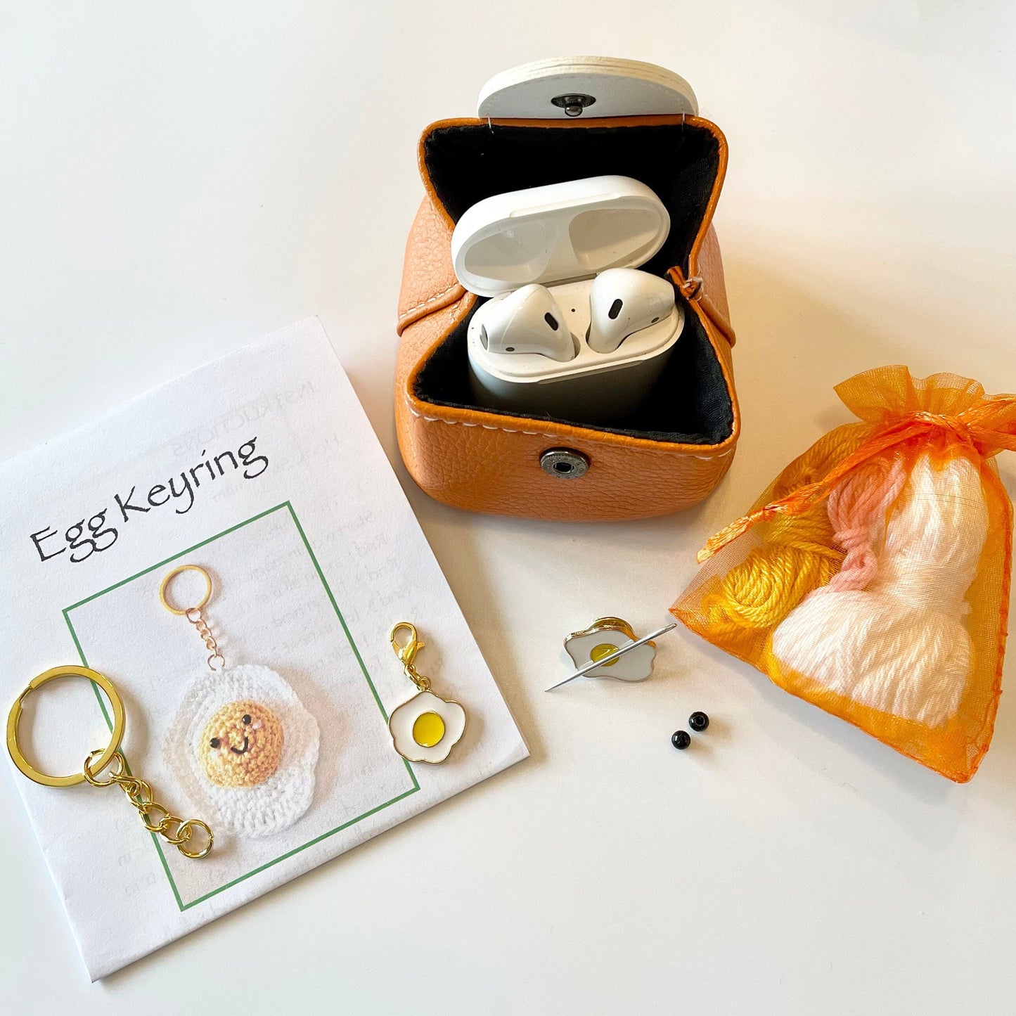 Egg Crochet Keyring Kit