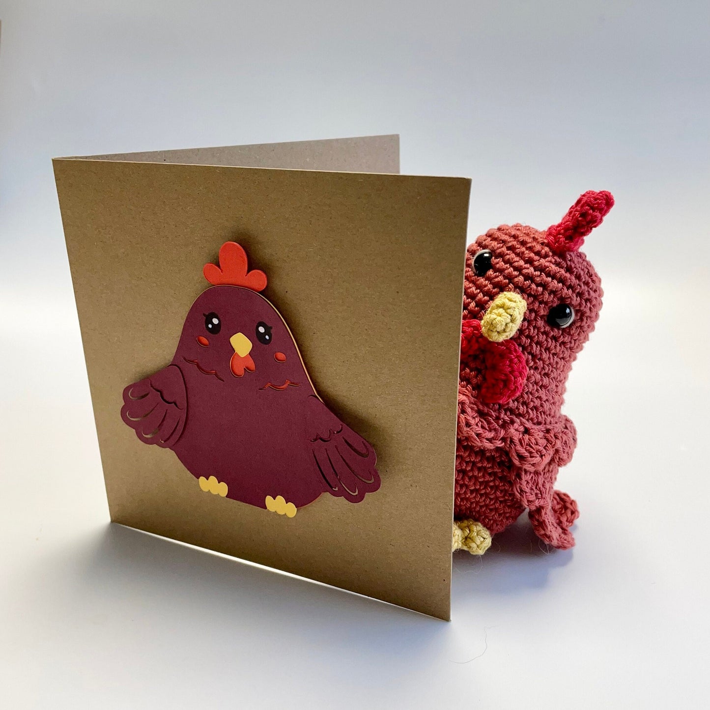 Mother Hen, Egg & Chick Crochet Kit. Including luxury British yarns, gorgeous accessories, plus a delightful story book and card.