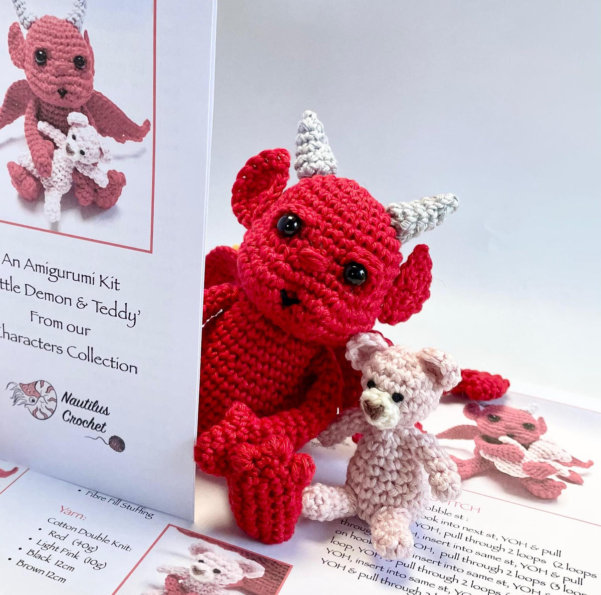 Demon & Teddy Crochet Pattern (Digital Download)