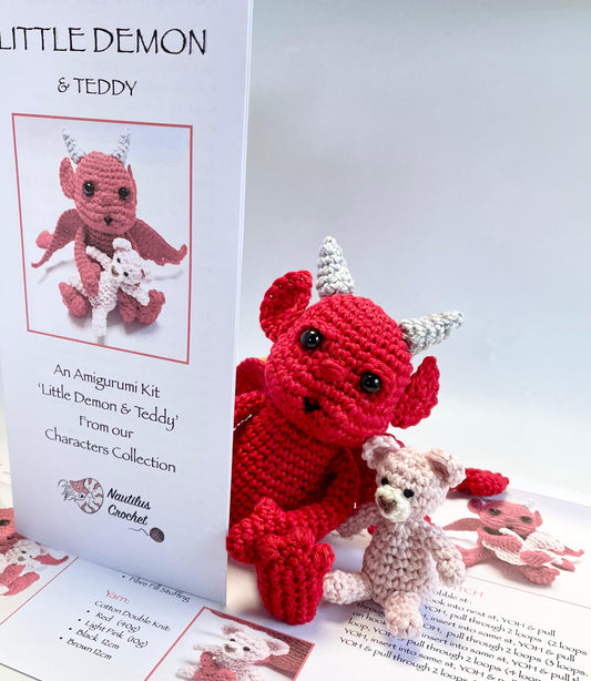 Demon & Teddy Crochet Kit.