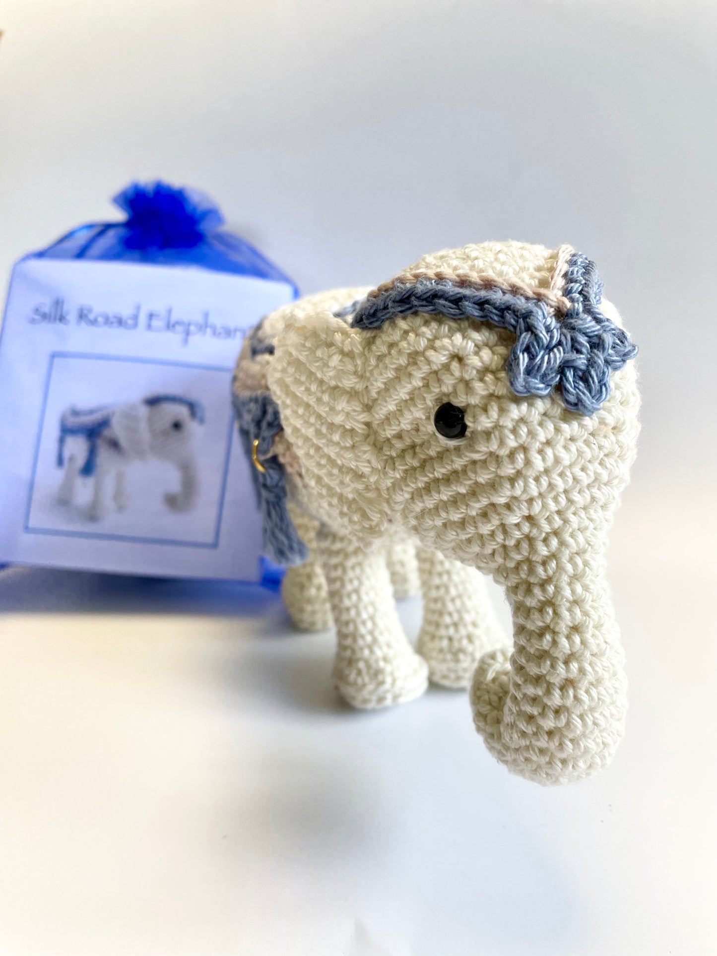 The Silk Road Elephant Amigurumi Crochet Kit. Commissioned by The British Museum. With luxury yarns, full instructions & accessories.