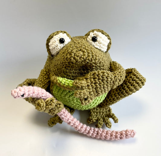 Frog Crochet Kit - Complete kit with luxury British yarns & accessories.