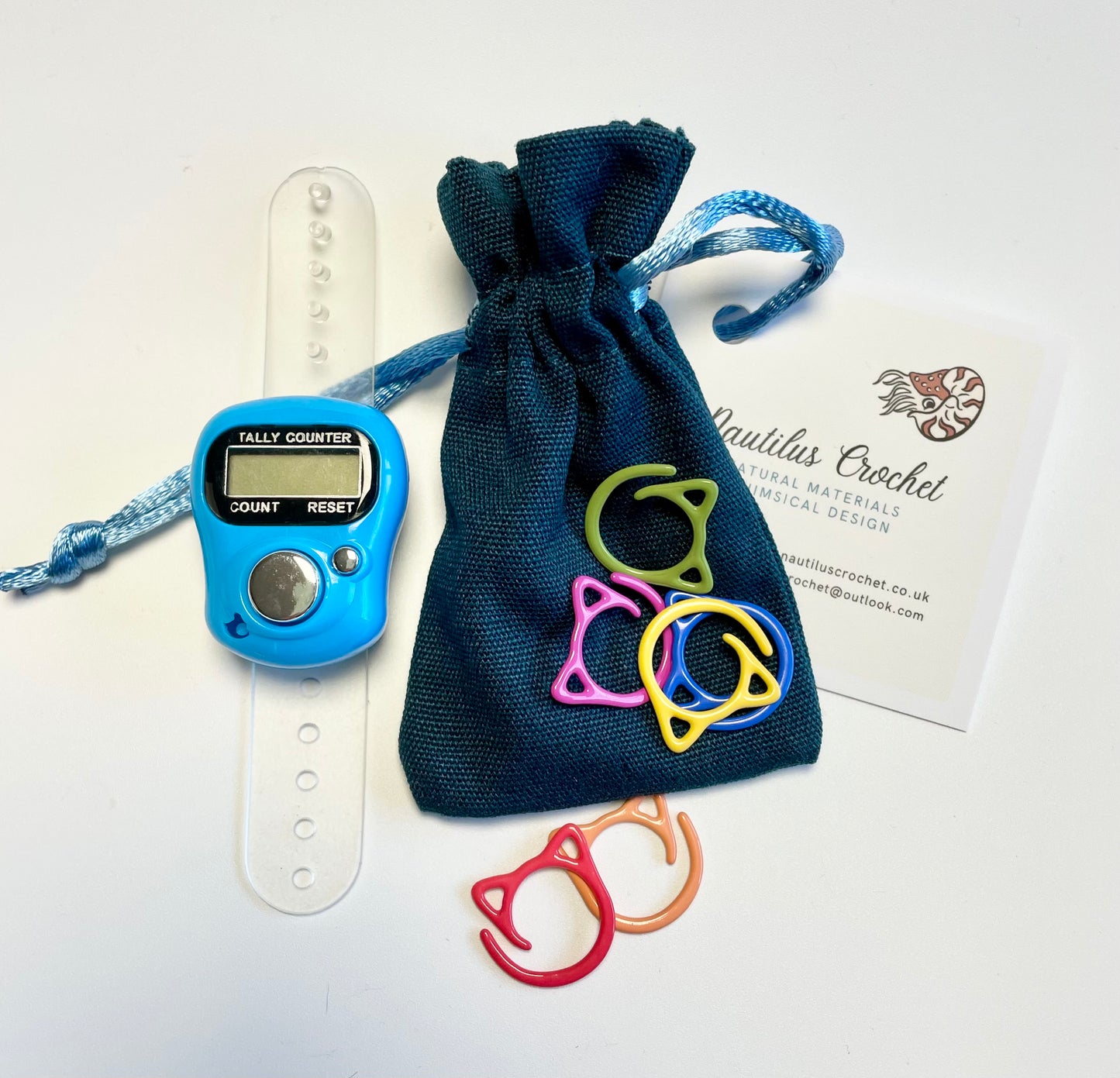 Cat Stitch Markers & Stitch Counter Set.