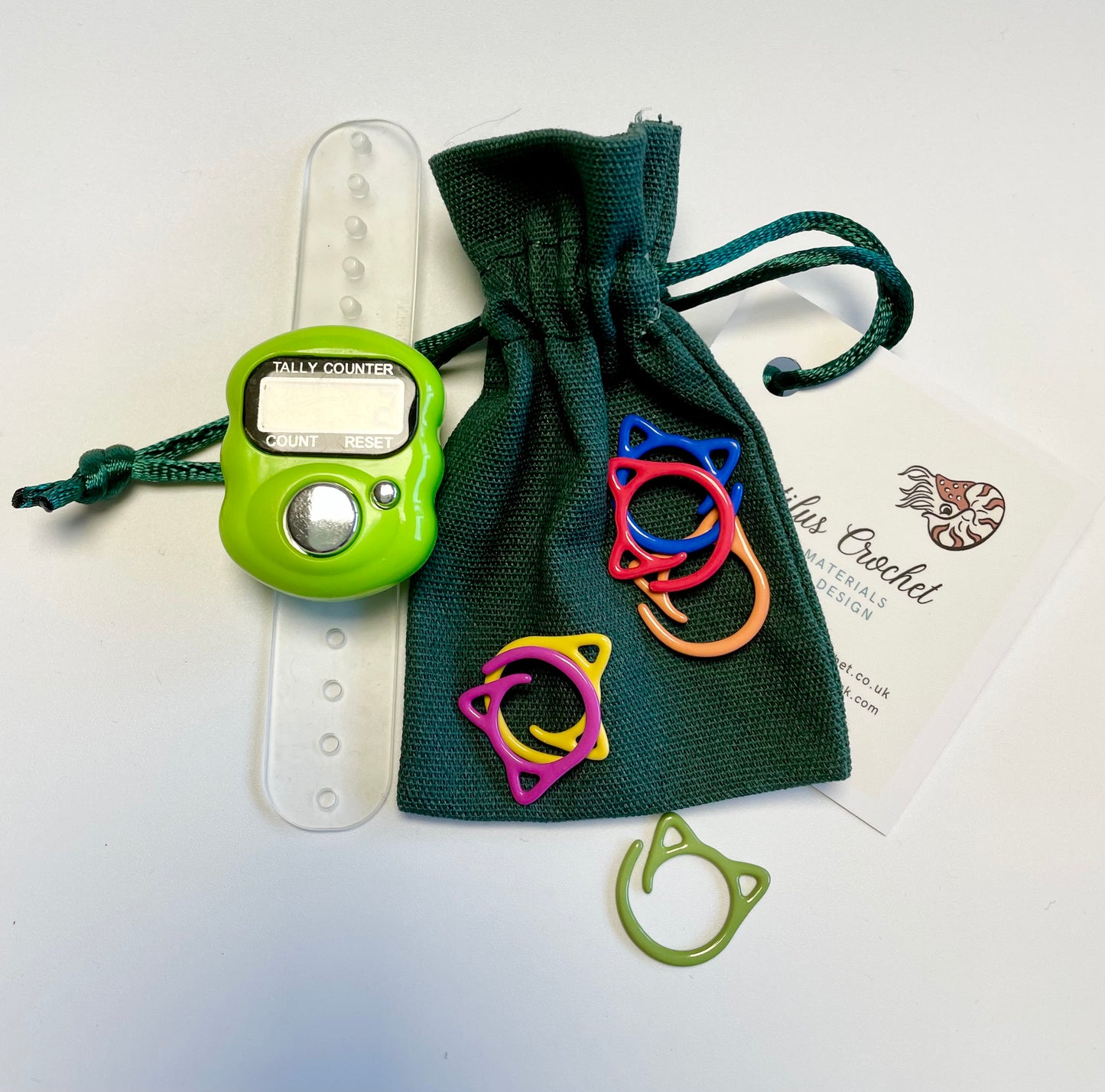 Cat Stitch Markers & Stitch Counter Set.