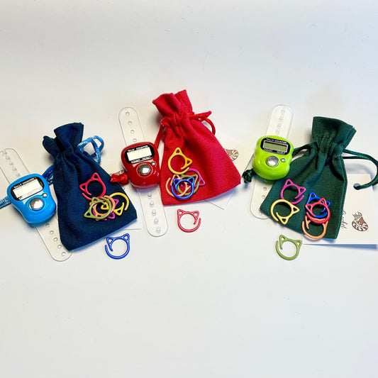 Cat Stitch Markers & Stitch Counter Set.