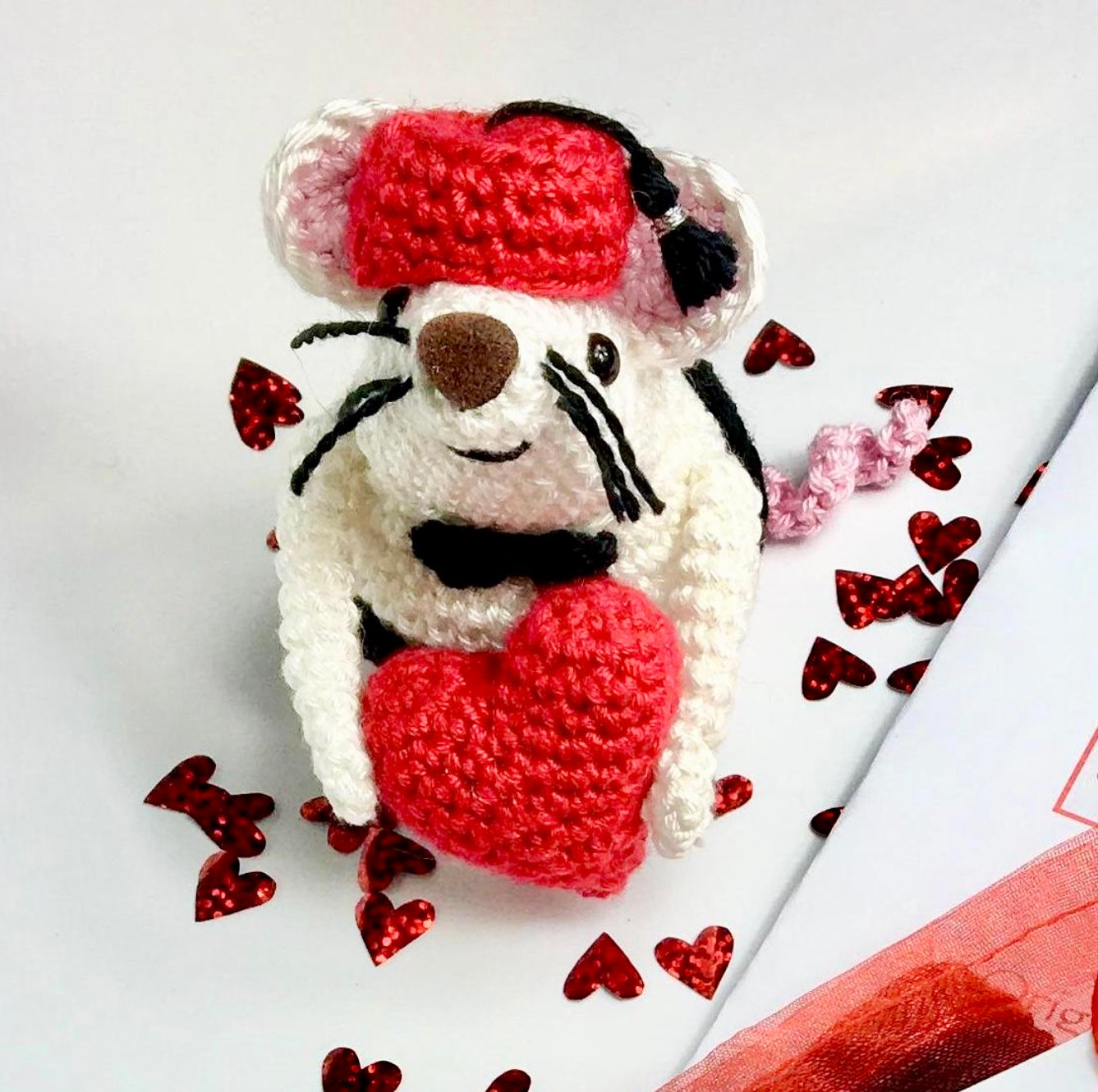Boo the Valentine Mouse Crochet Kit