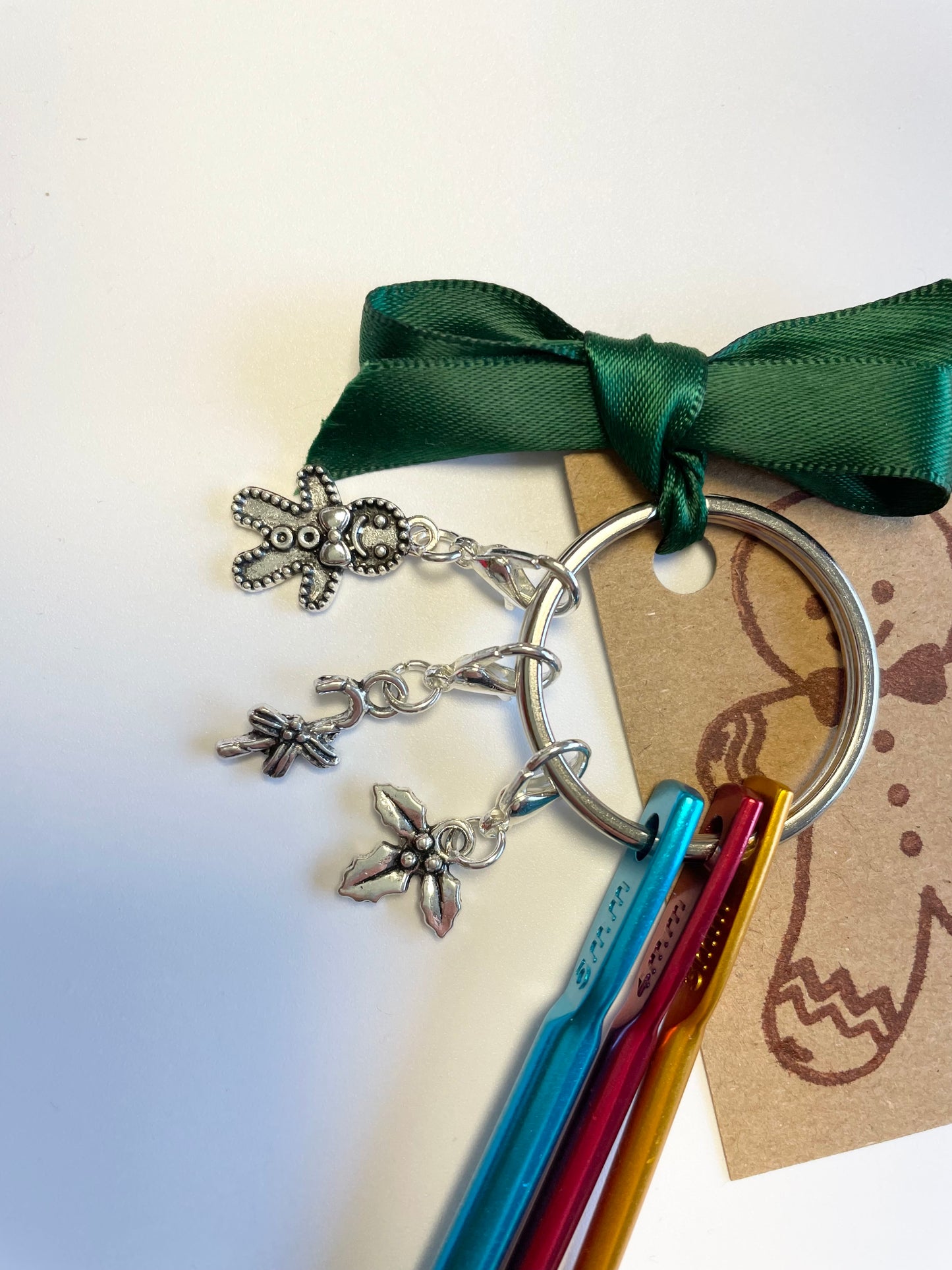 Christmas Mini Crochet Hooks & Stitch Marker Set.