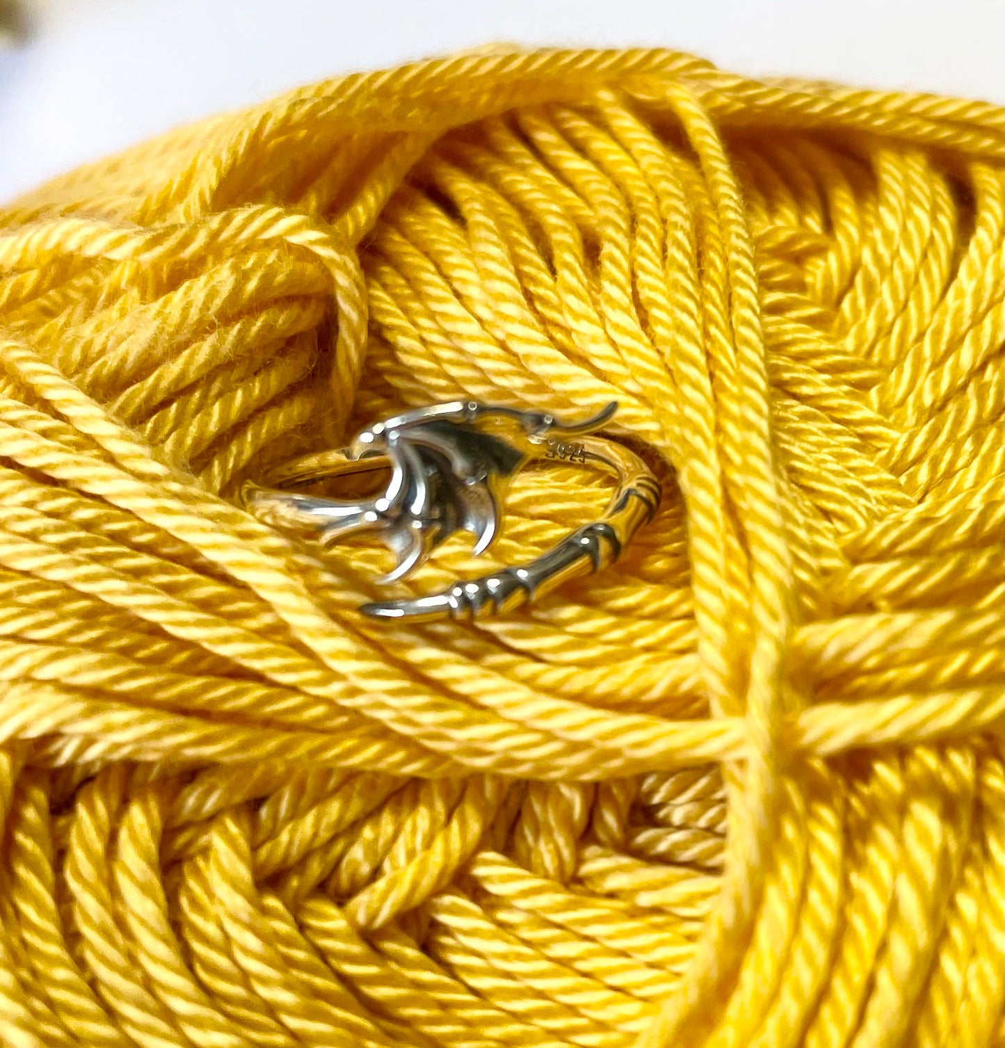 Dragon Wing & Claw Crochet Ring