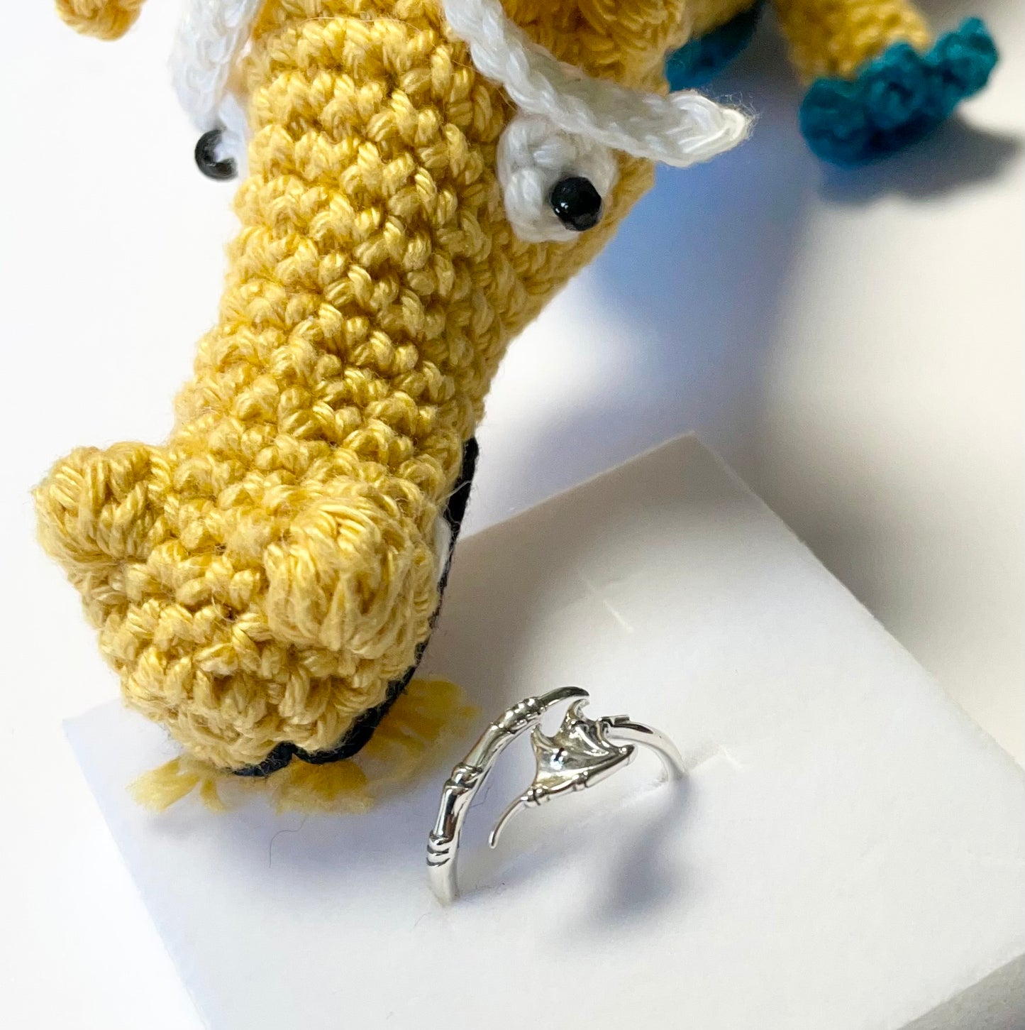 Dragon Wing & Claw Crochet Ring