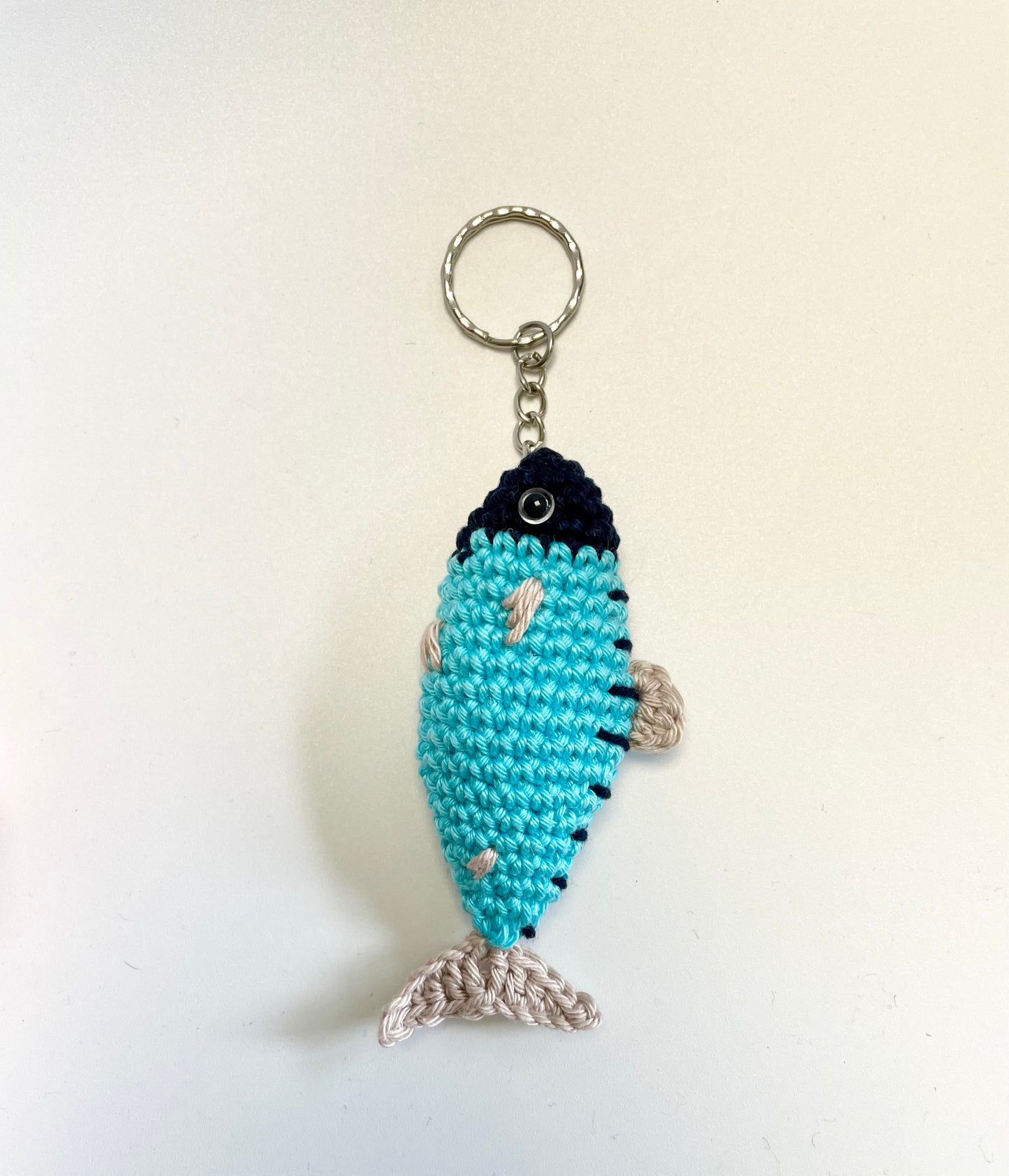 Mackerel Crochet in a Tin. Complete Crochet kit. Bougie Tinned Fish.