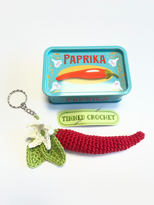 Pepper Crochet in a Tin. Complete Crochet kit.