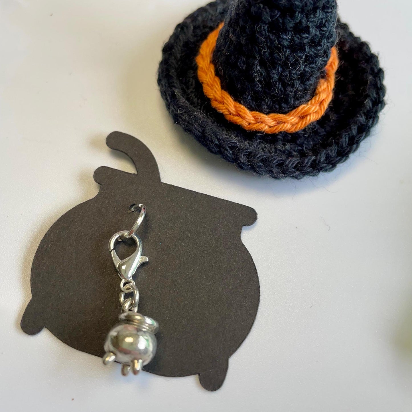 Witch Mouse Crochet Kit. Meet 'Bubble'! Complete Kit with luxury natural yarns, cute cauldron stitch marker & accessories.